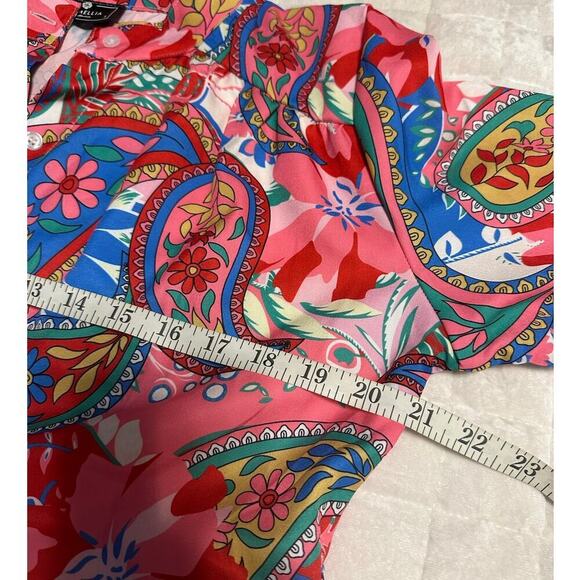 Camellia by Affection Floral Paisley Dress Size Small Spring Flowy Knee Length - Picture 6 of 6